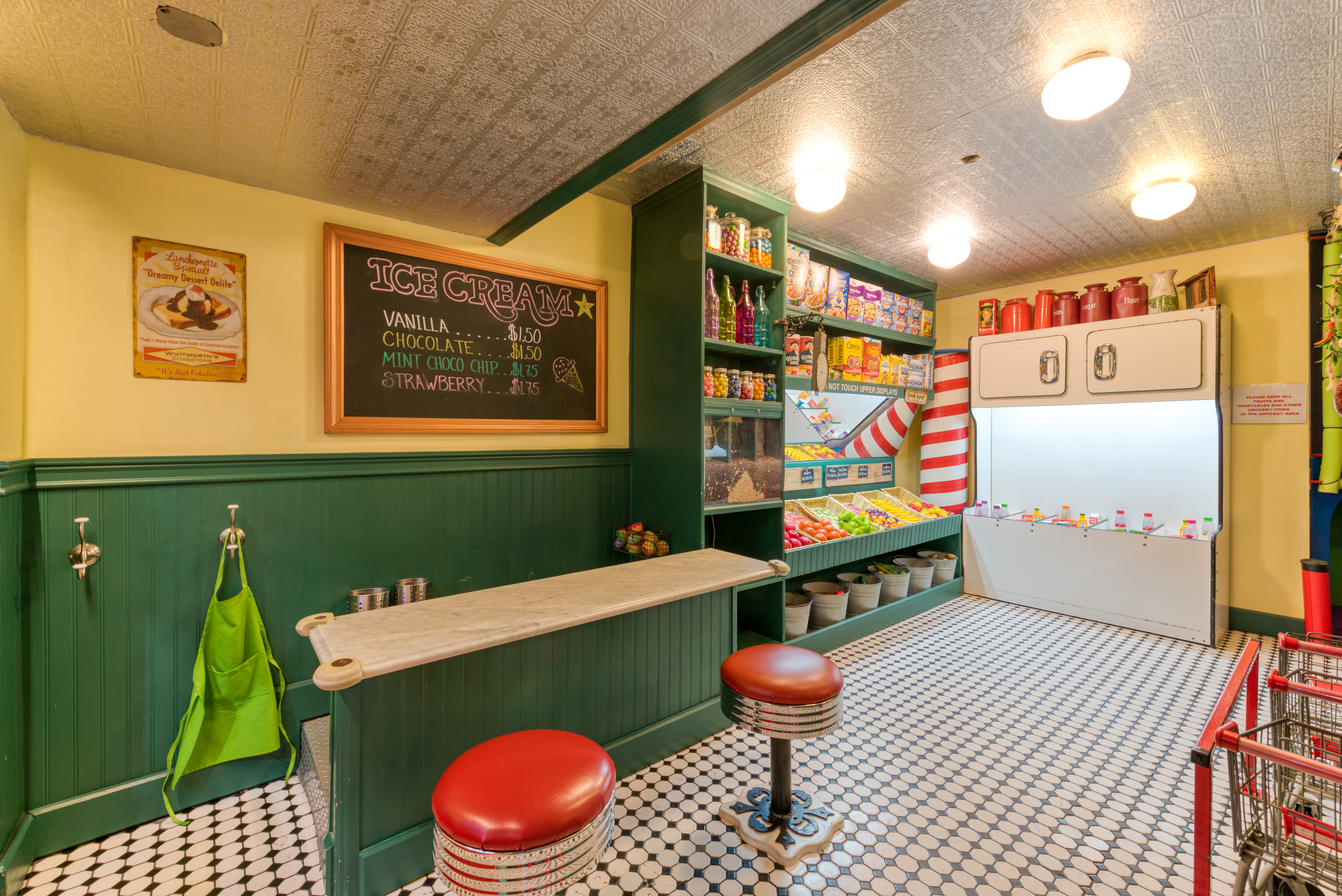 Children sliding down the indoor slides